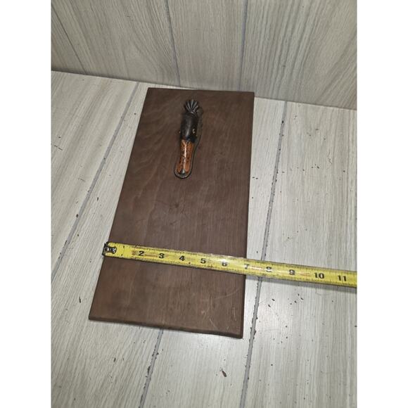 Antique 1920s Judd Cast Iron Duck Head Paper Holder Mounted On Wood Rare 5160 - Picture 6 of 7